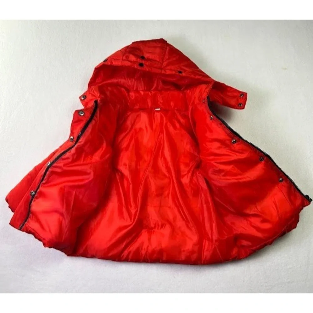 Kids Size 110 (4-5) Red puffer Jacket with Hood‎ NWOT